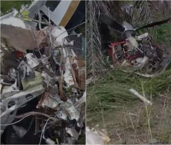 Avião de pequeno porte cai em plantação de dendê no Pará, deixando dois feridos