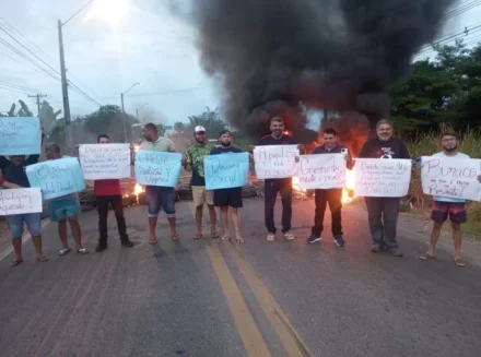 Manifestação na BR-222 cobra duplicação e mais segurança