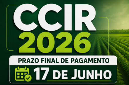 Prazo para emissão do CCIR 2026 termina em 17 de junho; produtor deve ficar atento