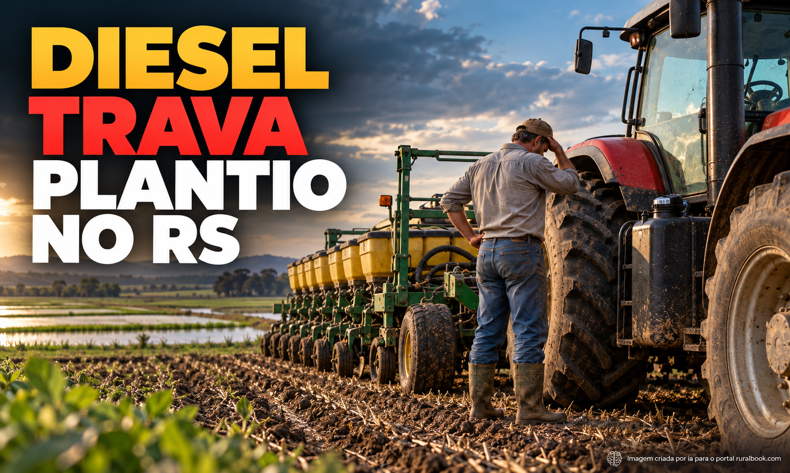 Falta de diesel trava plantio de arroz e preparo da soja no RS