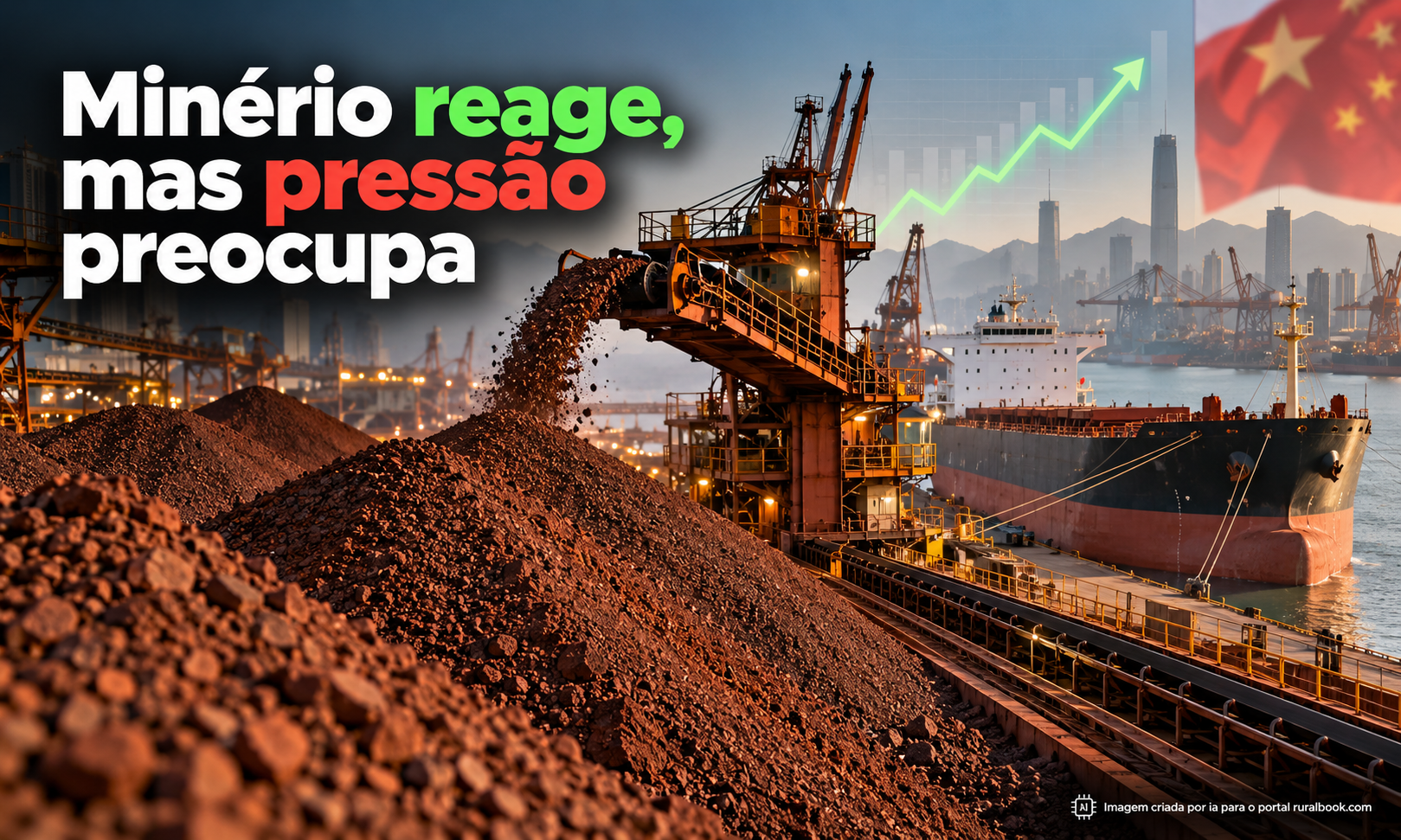 Minério de ferro reage na China, mas pressão ainda preocupa mercado