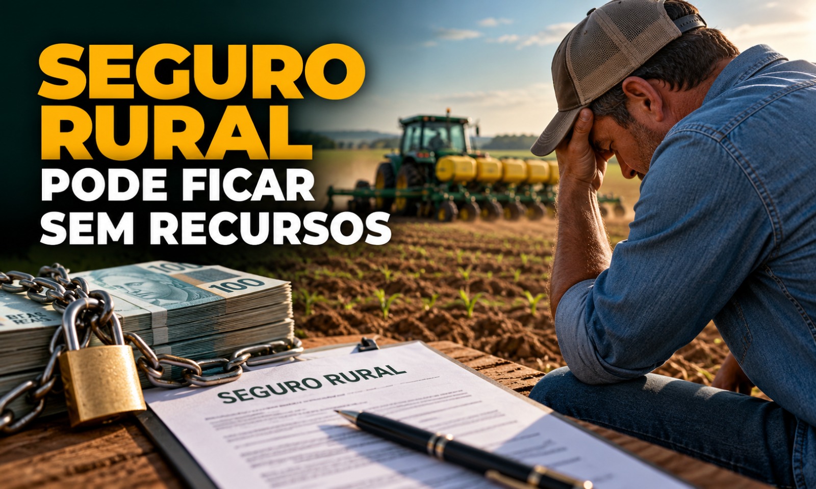 Seguro rural trava e produtor pode pagar a conta no plantio