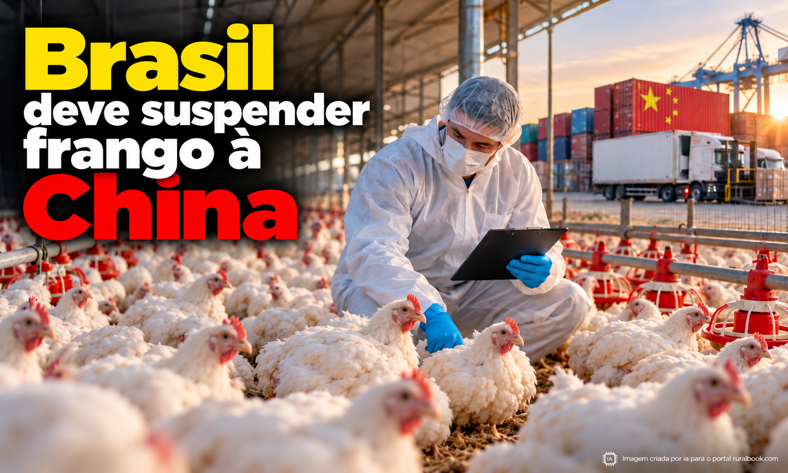 Brasil deve suspender exportações de frango à China após Newcastle em SC