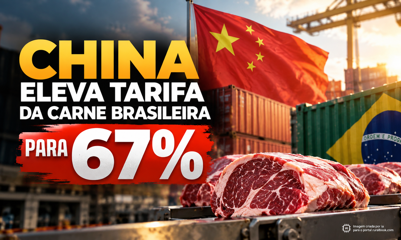 China eleva tarifa da carne brasileira a 67% após cota