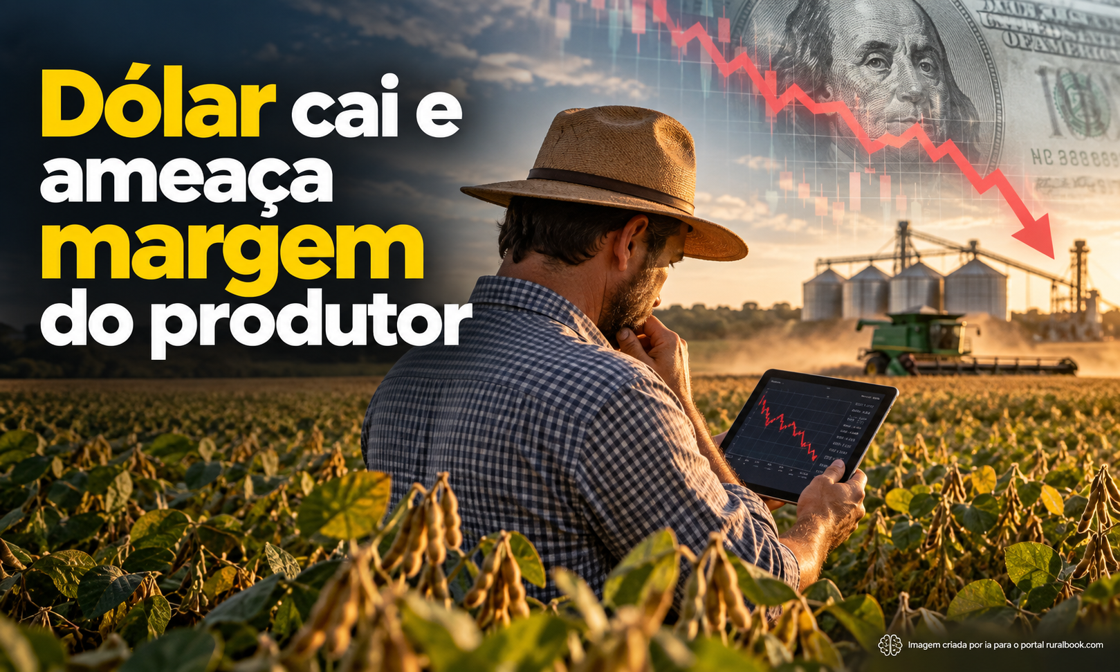 Dólar despenca e ameaça margem do produtor na safra 2026/27
