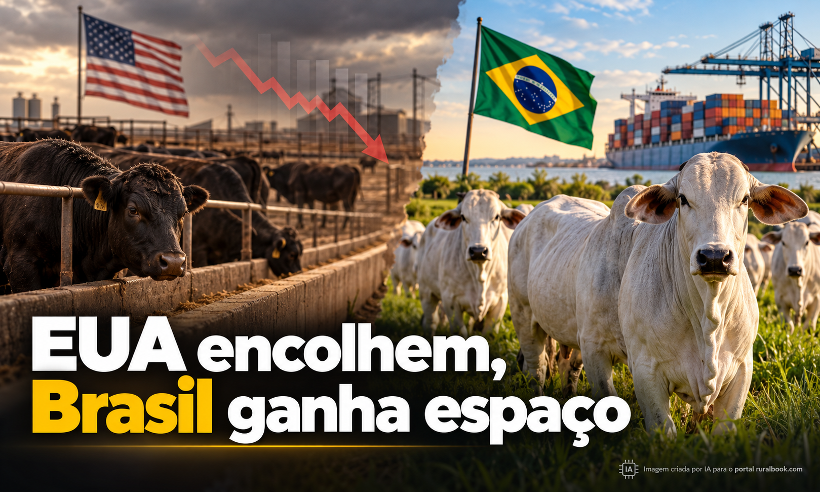 Carne bovina dos EUA encolhe e abre espaço ao Brasil