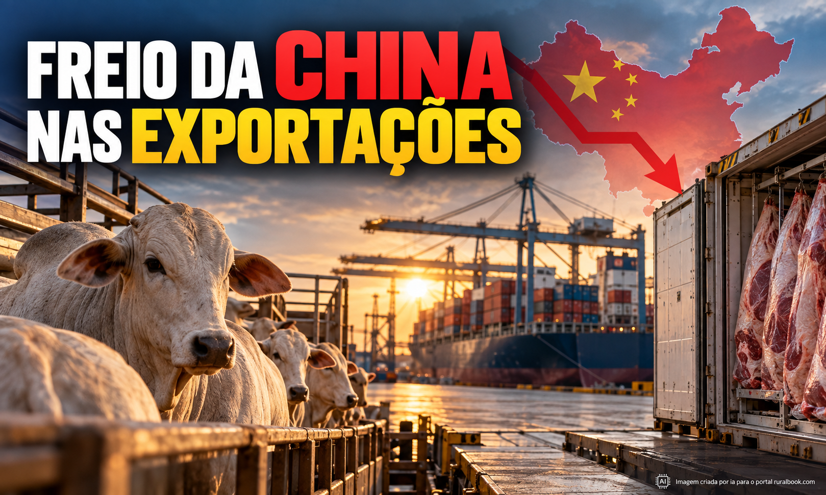 Carne bovina: exportações caem 35% após freio da China
