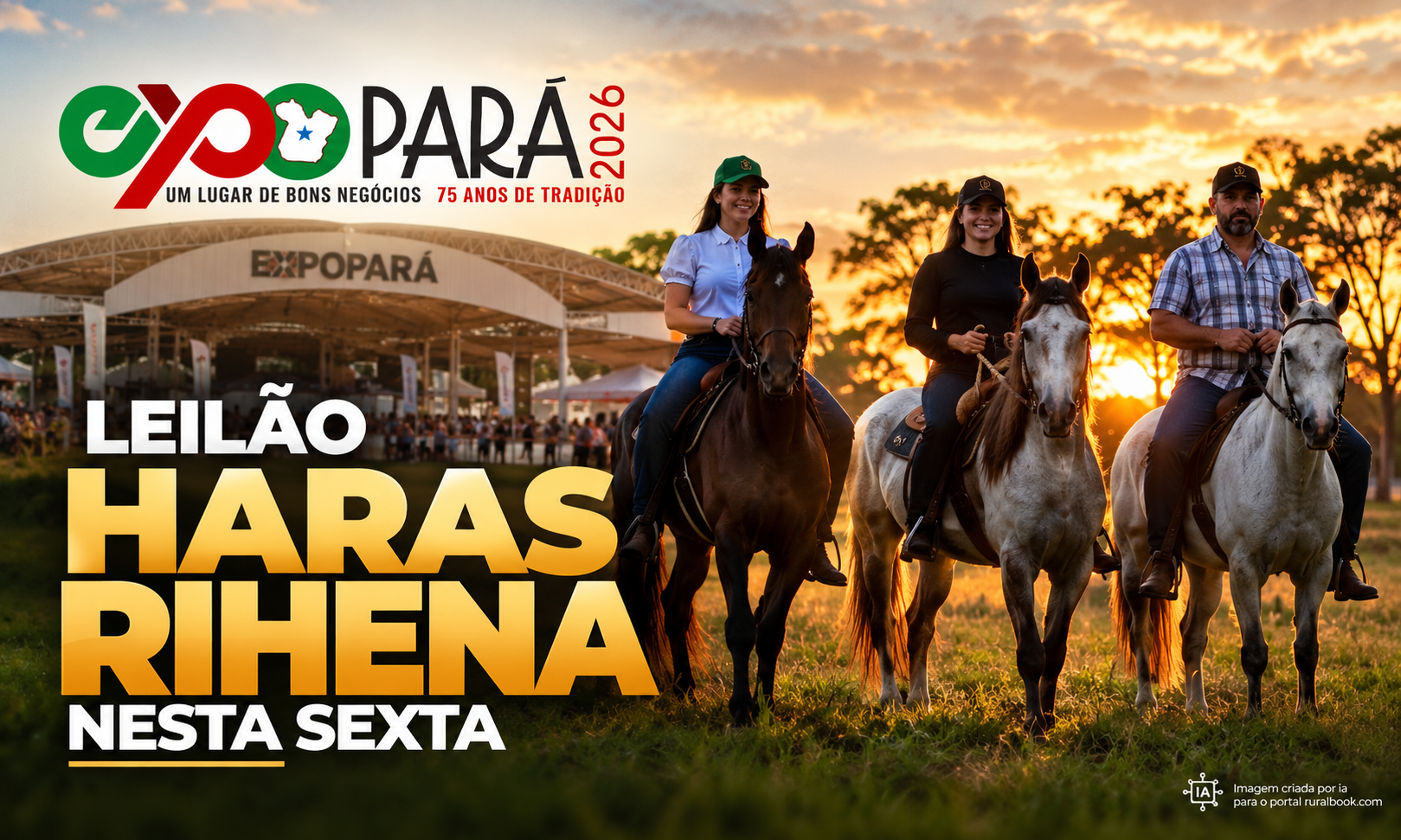 ExpoPará 2026 tem leilão de elite do Haras Rihena nesta sexta