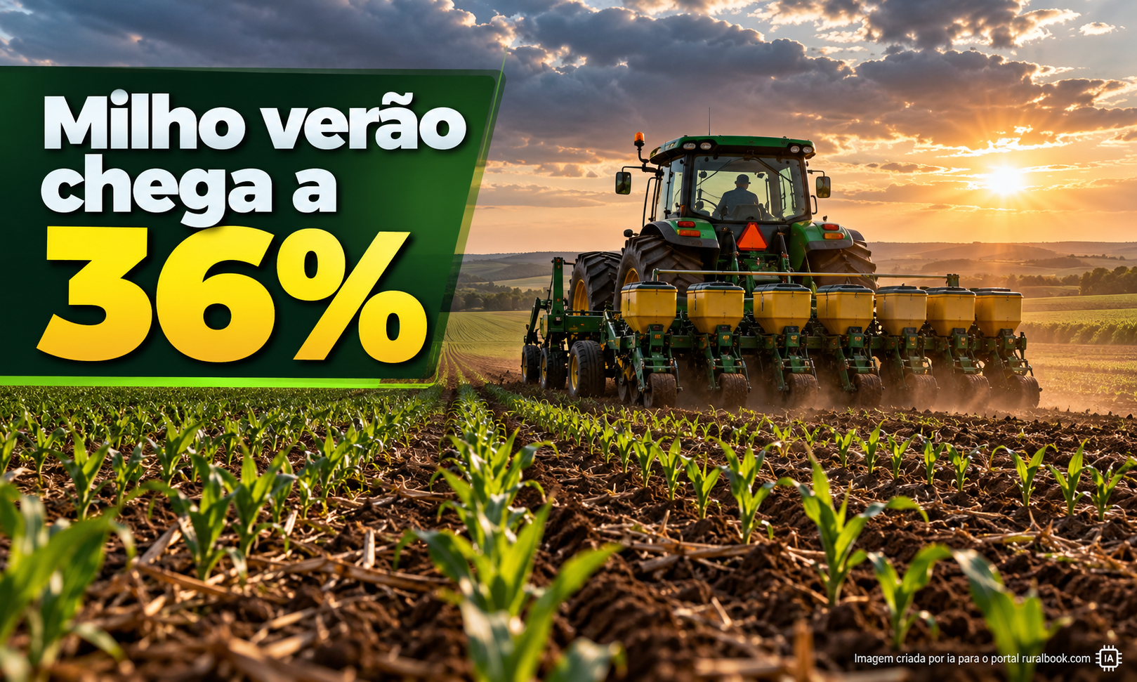 Plantio do milho verão chega a 36% e acende alerta no campo