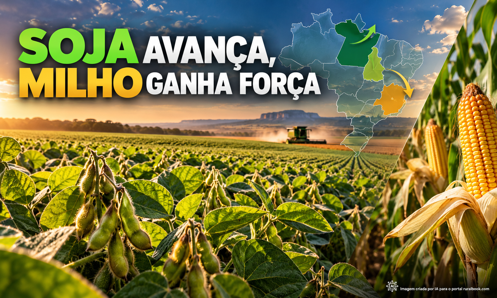 Soja avança no Pará e Tocantins e milho ganha força em MG