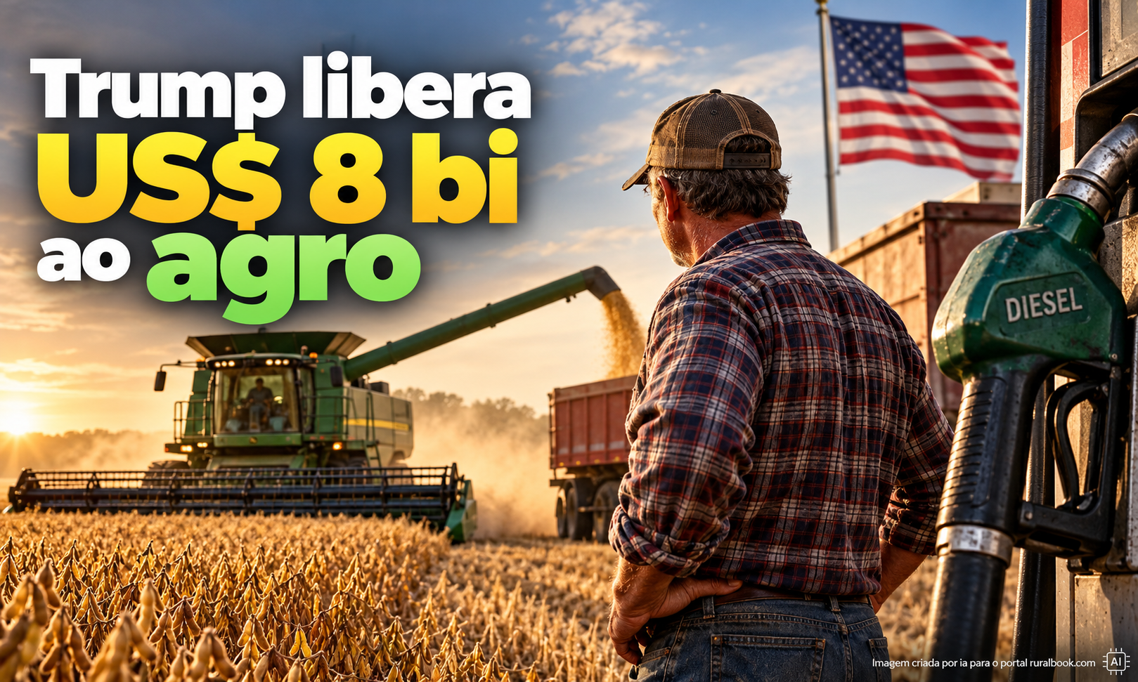 Trump libera US$ 8 bi ao agro dos EUA em meio ao diesel caro