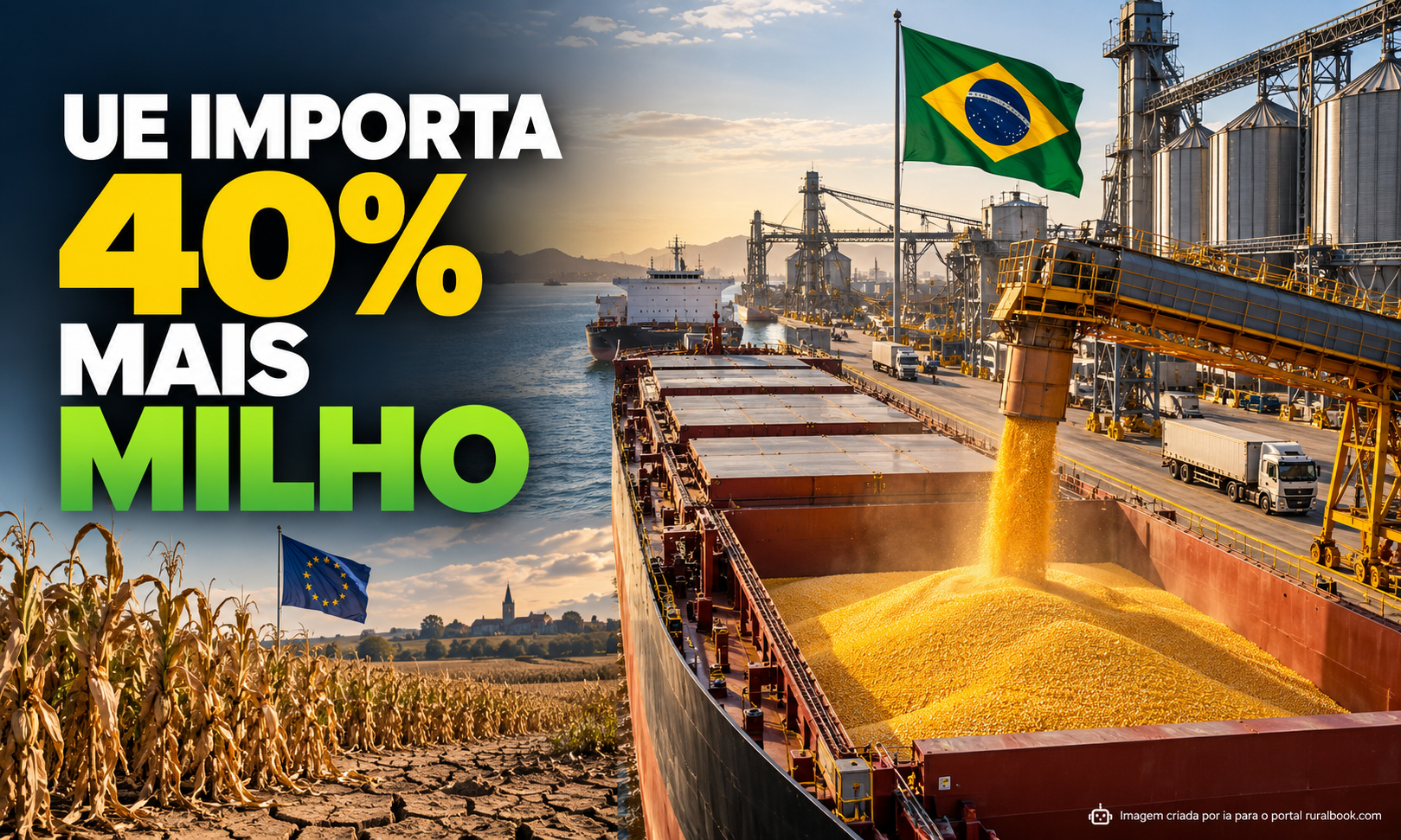 UE eleva importação de milho em 40% e Brasil reage no mercado