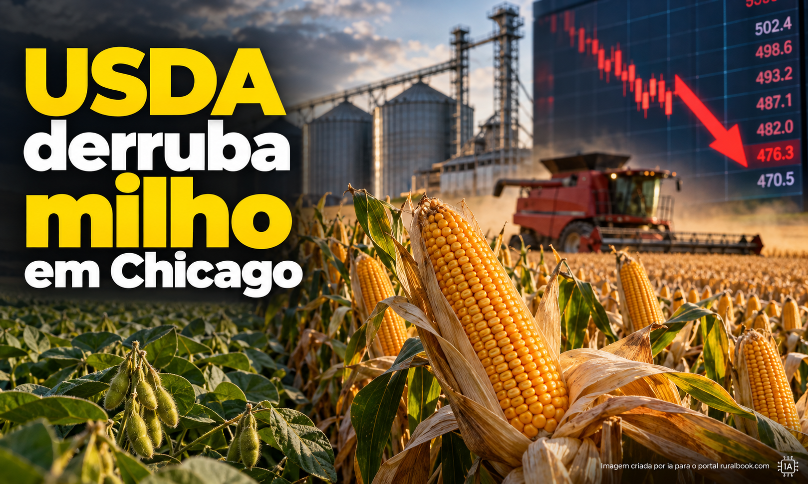 USDA amplia safra dos EUA e derruba milho em Chicago